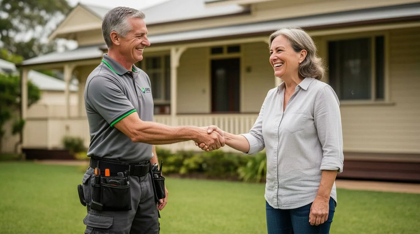 Asset Repair Group licensed builder standing in front of a Queensland home