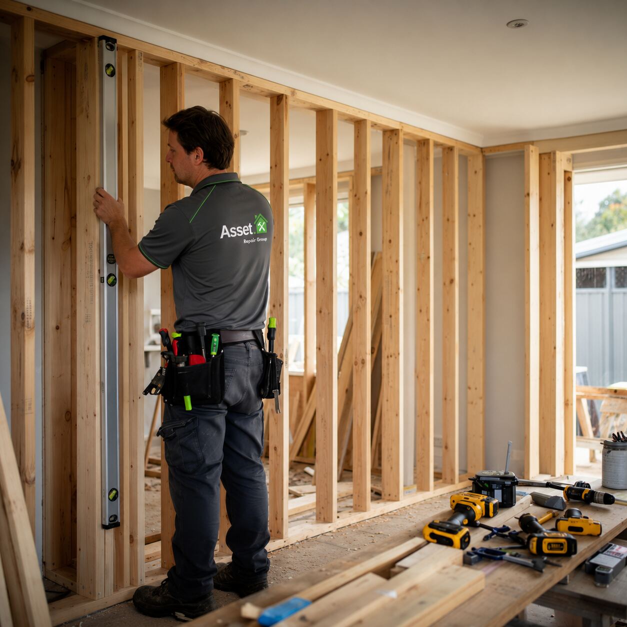 Licensed builder completing a home renovation in Queensland