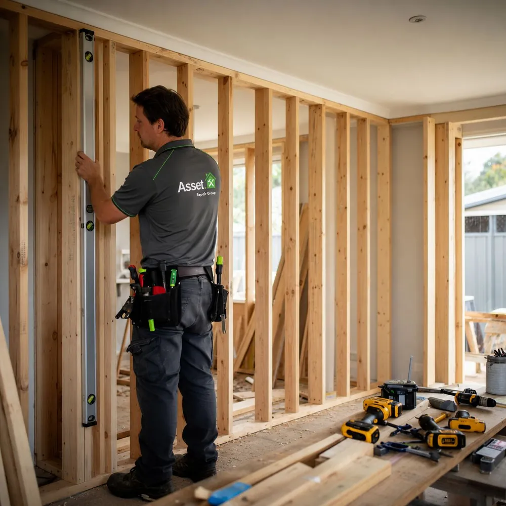 Licensed builder completing a home renovation in Queensland