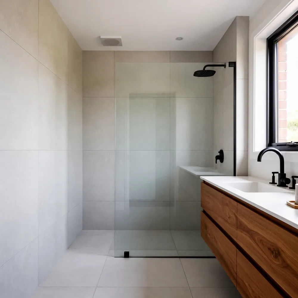 Completed bathroom renovation by Asset Repair Group